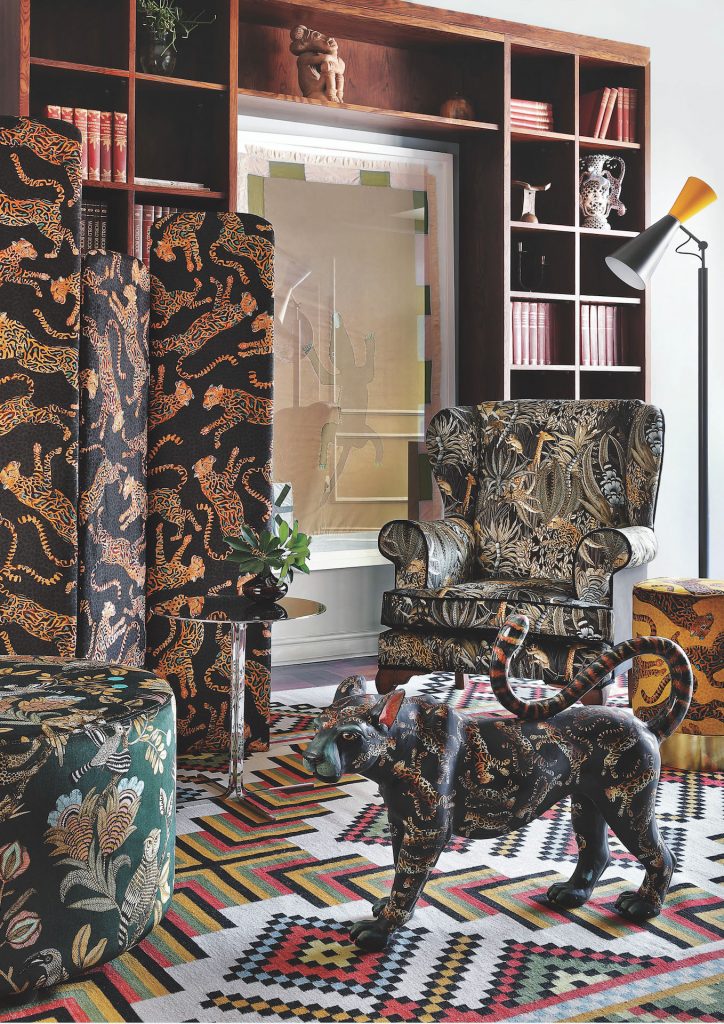 Johannesburg, South Africa, Arm chair, Leopard, Textile, Decor, Ottoman