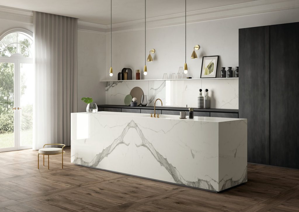 Marmi, Cannata, Modern design, Calacatta, Mirror, Marble counter, Pendant lights