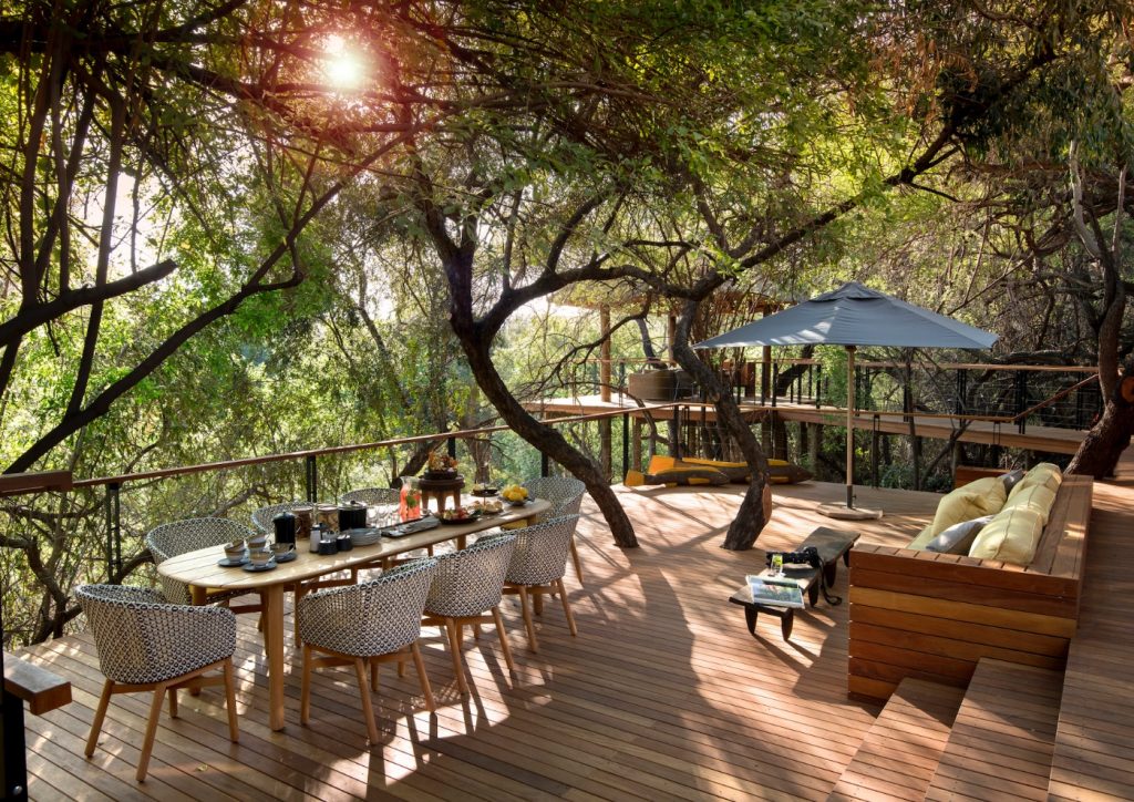 Morukuru House, Deck, Terrace, Dining, Lounging, Outdoor seating, Umbrella, Table accessories