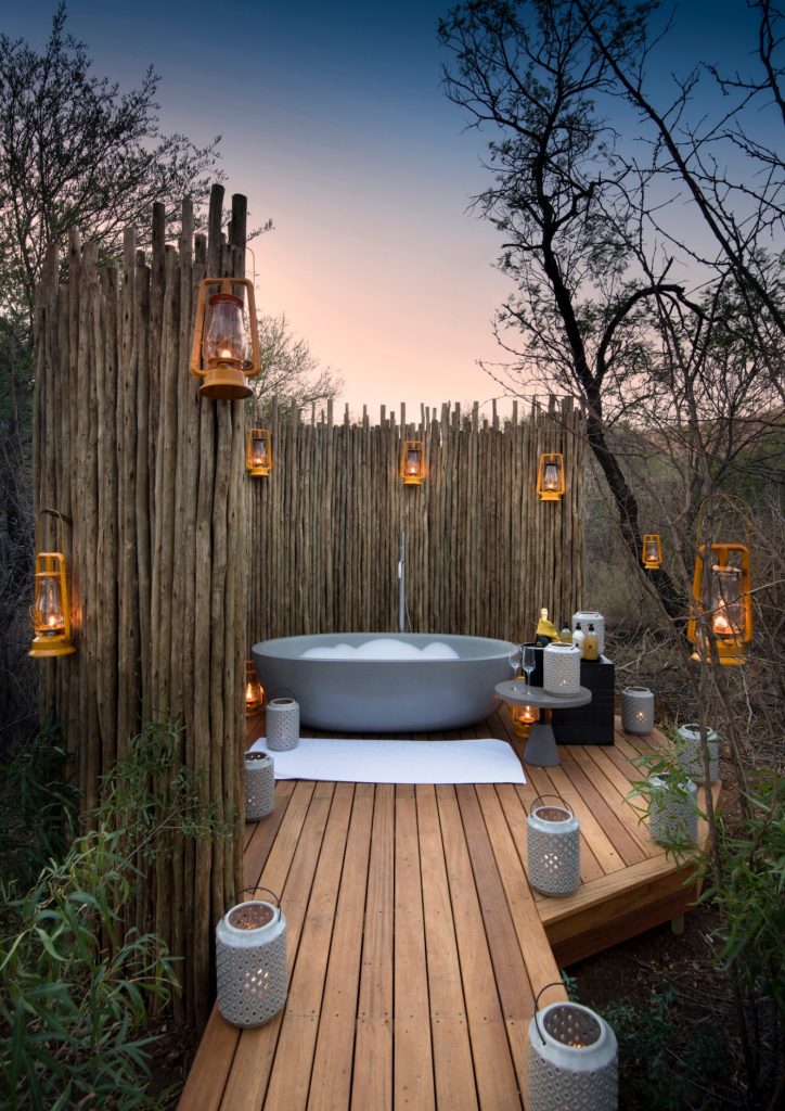 Morukuru House, Outside Bath, Romantic, Lanterns, Nature, Sunset